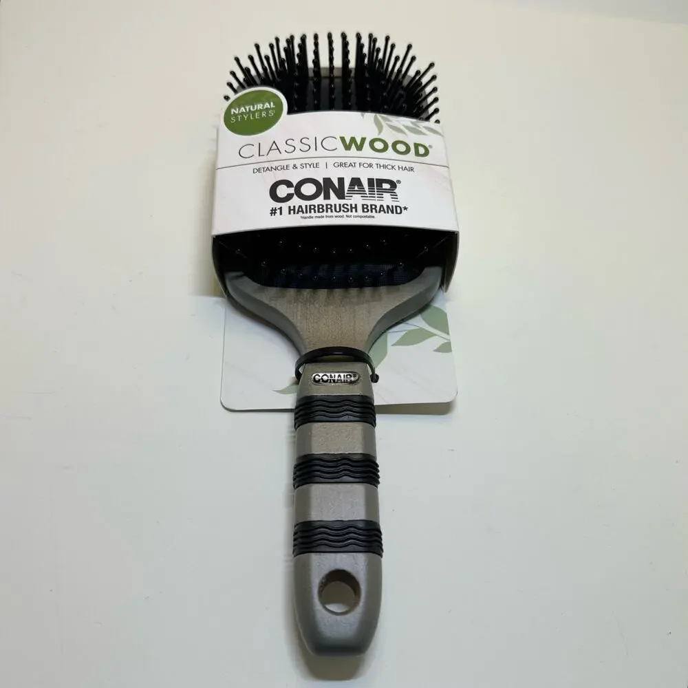 CONAIR Natural Stylers’ Classic Wood Hairbrush